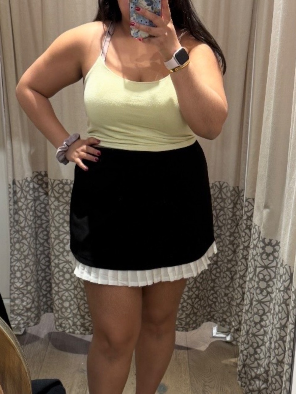 Francesca's Trixxi Los Angeles Black and White Frill Mini Skirt